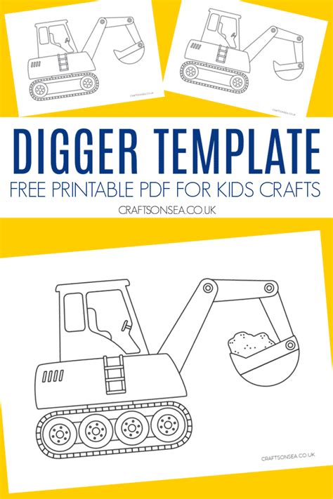 Digger Template (FREE Printable) - Crafts on Sea