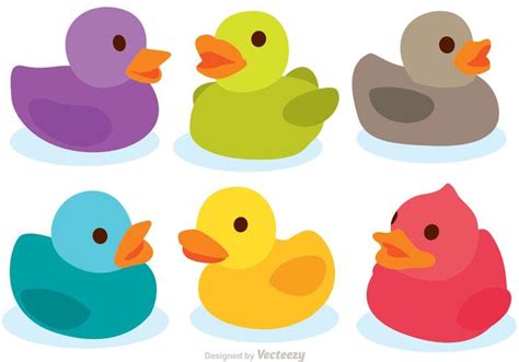 Colorful Rubber Duck Vectors - Download Free Vector Art, Stock Graphics & Images