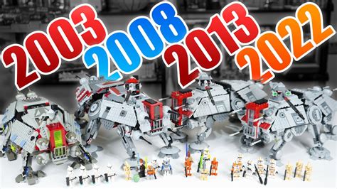 LEGO Star Wars AT-TE Comparison! (4482, 7675, 75019, 75337 | 2003, 2008, | Brick Finds & Flips