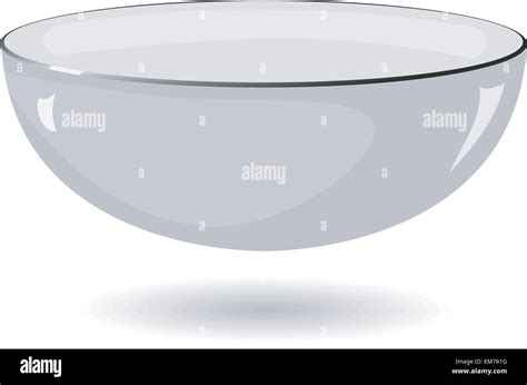 Vector illustration of a metal bowl on a white background Stock Vector ...