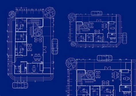 Premium Photo | Floor plan designed building on the drawing
