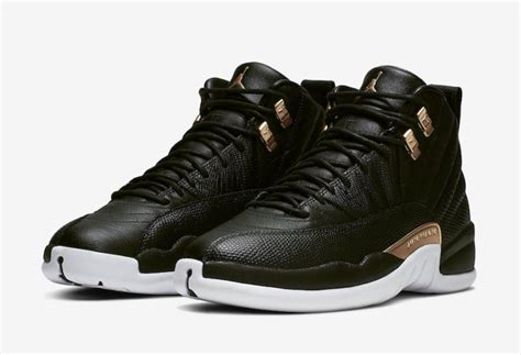 Air Jordan 12 Reptile Black Metallic Gold AO6068-007 Release Date - SBD