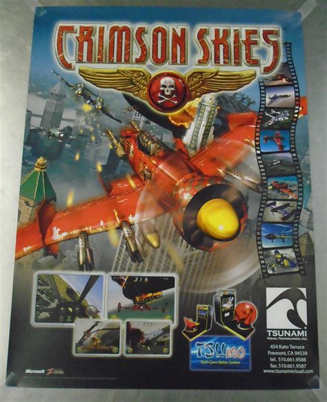 Crimson Skies Video Arcade Machine Game Advertising Promotional Poster #883 for sale - Tsumo ...