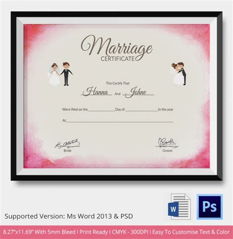 19+ Marriage Certificate Templates | Sample Templates