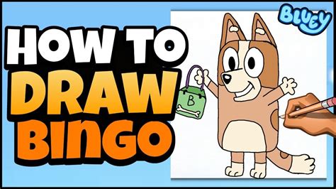 How to Draw Bingo | Back to School | Bluey Art for Kids - YouTube