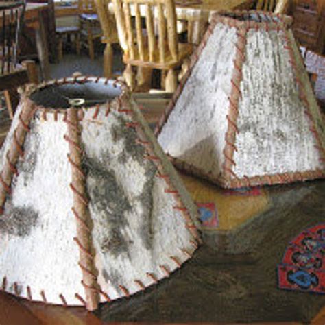 BIRCH BARK LAMP Shade Rustic Lamps Shades - Etsy