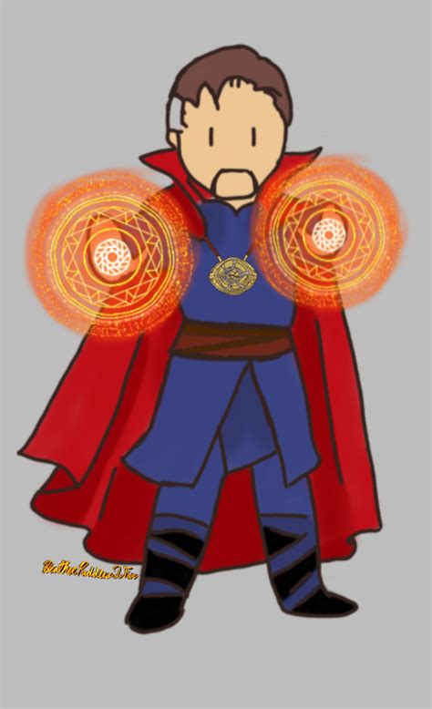 I had a fun time drawing this. I made the Eye of Agamotto and his magic ...