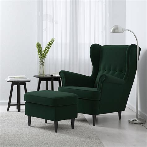 STRANDMON Wing chair, Djuparp dark green- Save Now! - IKEA