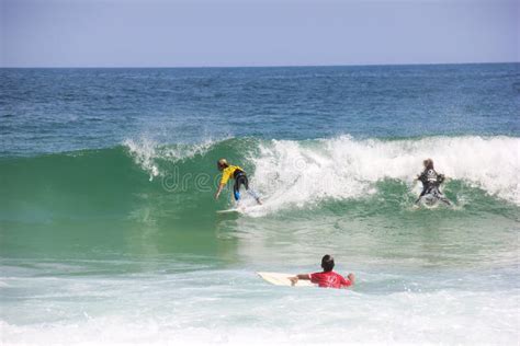 Surfing Boy at Arpoador Beach in Rio De Janeiro Editorial Photography ...