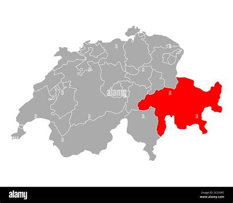 Map of Grisons in Switzerland Stock Photo - Alamy