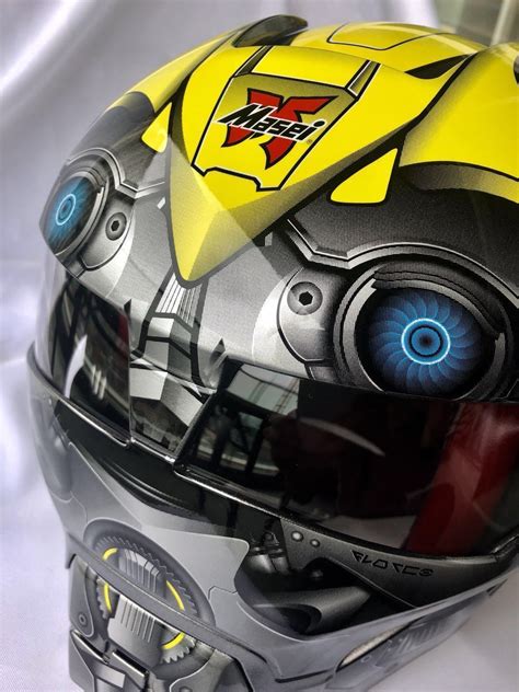 MASEI 610 TRANSFORMERS BUMBLEBEE MOTORCYCLE HARLEY OPEN FACE ARAI SHOEI ...