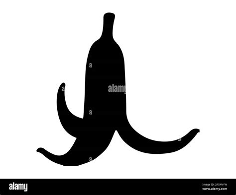 Banana peel silhouette vector art white background Stock Vector Image & Art - Alamy