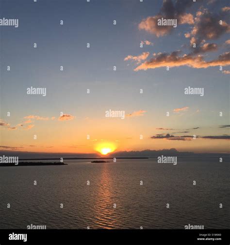 Door County sunset Stock Photo - Alamy