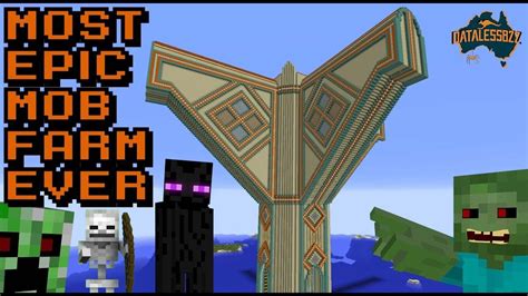 HUGE Minecraft Mob Farm With Iron Farm Built In! - The Conveyor Belt ...