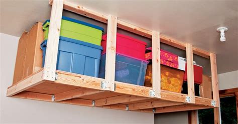 Diy Overhead Garage Storage Shelf | Dandk Organizer