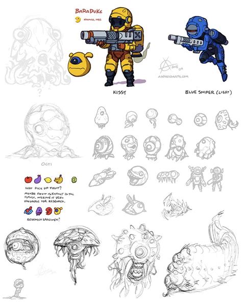 Baraduke redesign art | Character design animation, Concept art ...