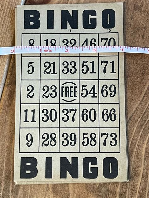 Vintage Bingo Cards Set of 5 - Etsy