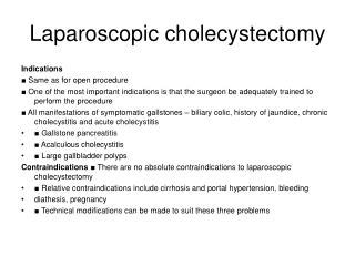 PPT - Complications of Laparoscopic Cholecystectomy PowerPoint Presentation - ID:350960