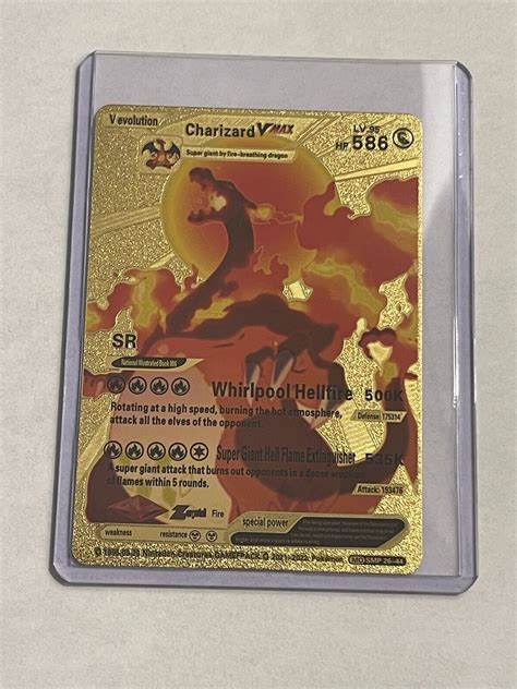 RARE Charizard VMAX Gold Foil Pokemon Card With Toploader Values - MAVIN