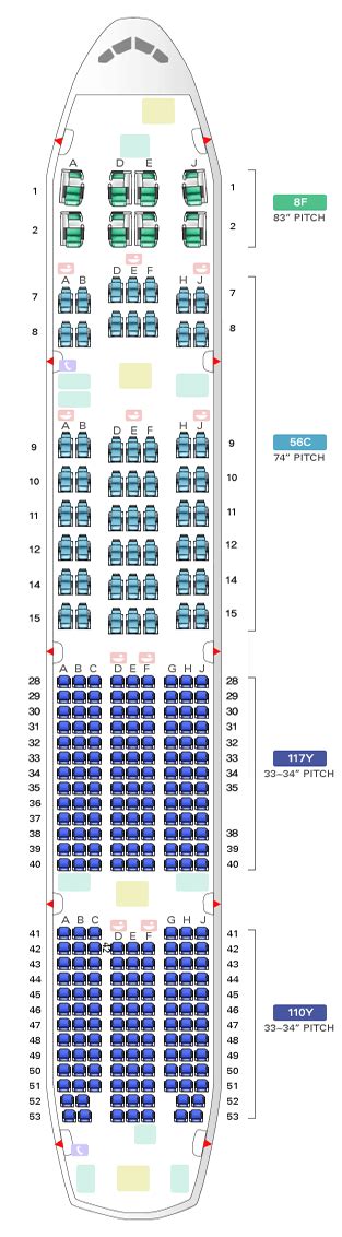 AIRLINE SEATING CHARTS | Boeing Airbus Aircraft Seat Maps JetBlue, Southwest, Delta, Continental ...