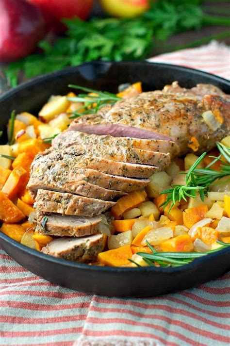 Roasted Pork Tenderloin with Apples - The Seasoned Mom