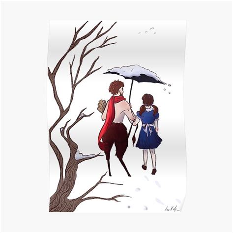 "Simplified Lucy and Mr Tumnus" Poster for Sale by Evenloversdrown | Redbubble