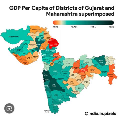 GDP per capita of districts of Maharashtra and gujrat : r/Maharashtra