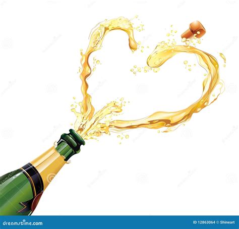 Champagne for celebration stock vector. Illustration of flute - 12863064