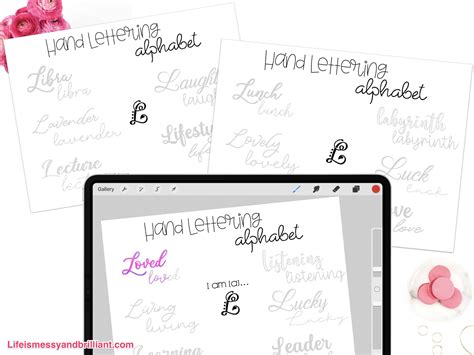 Letter L Hand Lettering Practice Sheets - Hand Lettering Worksheets