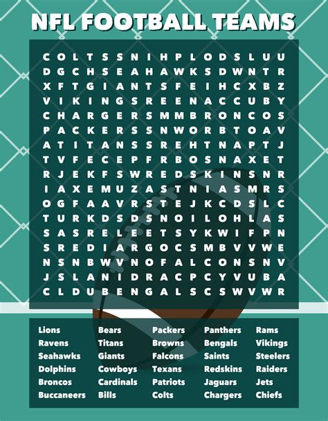 6 Best Nfl Football Team Word Search Printable Pdf Fo - vrogue.co