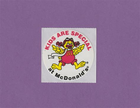 Vintage 1980s Mcdonalds Sticker Birdie Kids Are Special - Etsy