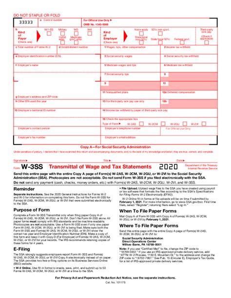 Irs W 3 Fillable Form - Printable Forms Free Online