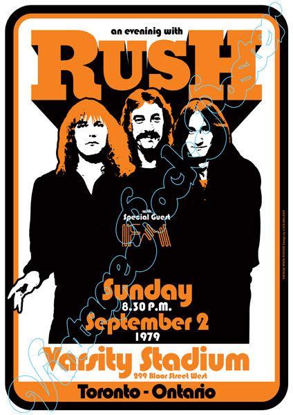 728 RUSH FM Toronto Canada 2 september 1979 by Mokusaiya | Band posters, Vintage concert posters ...