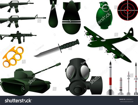 War Icon Set Vector Illustrations Stock Vector (Royalty Free) 228059011 ...