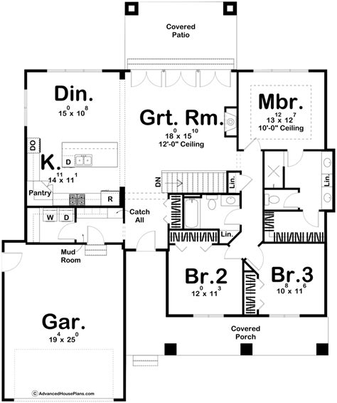 Bedroom House Plans With Open Floor Plan