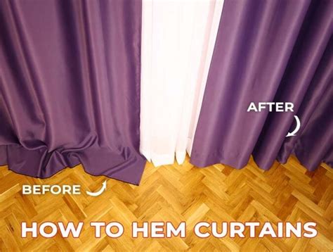 How To Hem Curtains (2 Ways) WITH Or WITHOUT Sewing ⋆ Hello Sewing