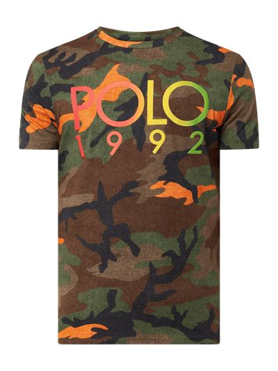 Kup online Polo Ralph Lauren T-shirt o kroju custom slim fit z logo (antracytowy)