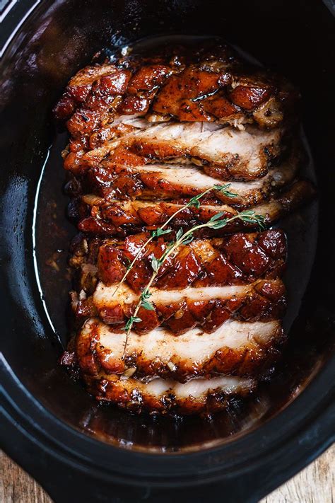 Slow Cooker Pork Belly with Honey Balsamic Glaze | Slow cooker pork belly, Cooking recipes, Recipes