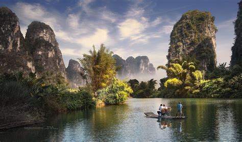 On Yulong river | River, Landscape, Cool landscapes