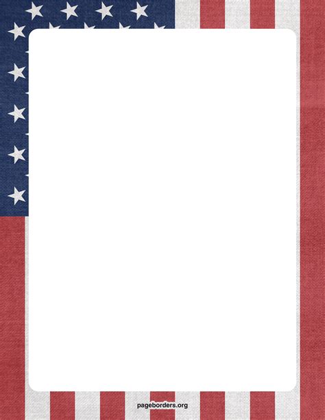 American Flag Page Border - Cliparts.co