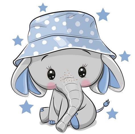 Pin on Cute Cartoon Animals. Art by Reginast777 | Baby elephant drawing ...