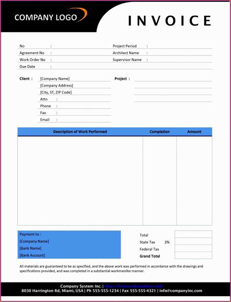 Simple invoice word template - paseways