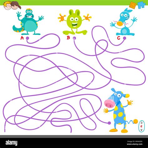 maze game with comic fantasy characters Stock Photo - Alamy