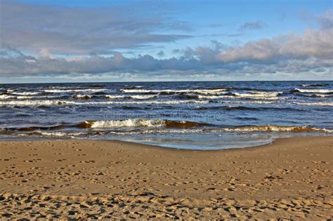 Gulf of Riga. Bay of the Baltic Sea Stock Photo - Image of december, climate: 105589208