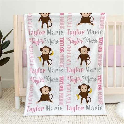 Monkey Baby Blanket - Etsy