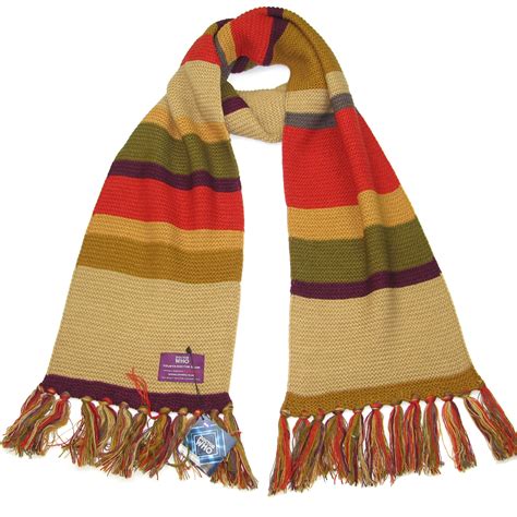 Tom Baker 4th Doctor Scarf-Shorter Striped Scarf Dr Who Fourth Doctor ...