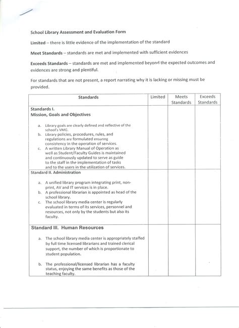 School Librarian in Action: School Library Assessment and Evaluation Tool