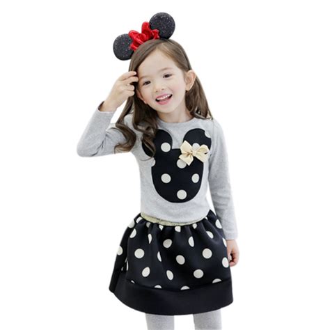 Cute Minnie Mouse Clothes For Baby Toddler Girls Clothing Sets Kids Clothes Children Casual T ...