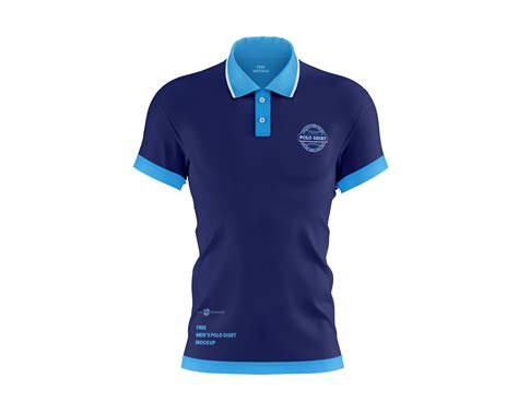 Free Blue Polo Shirt Mockup (PSD) - Psfreebies