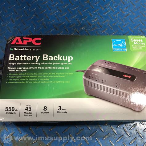 APC Back-UPS ES 550 Battery Backup BE550G 550VA/330 Watt - IMS Supply